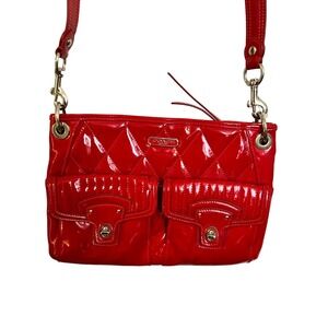 Coach Poppy Red Patent Leather Hangbag NWOT